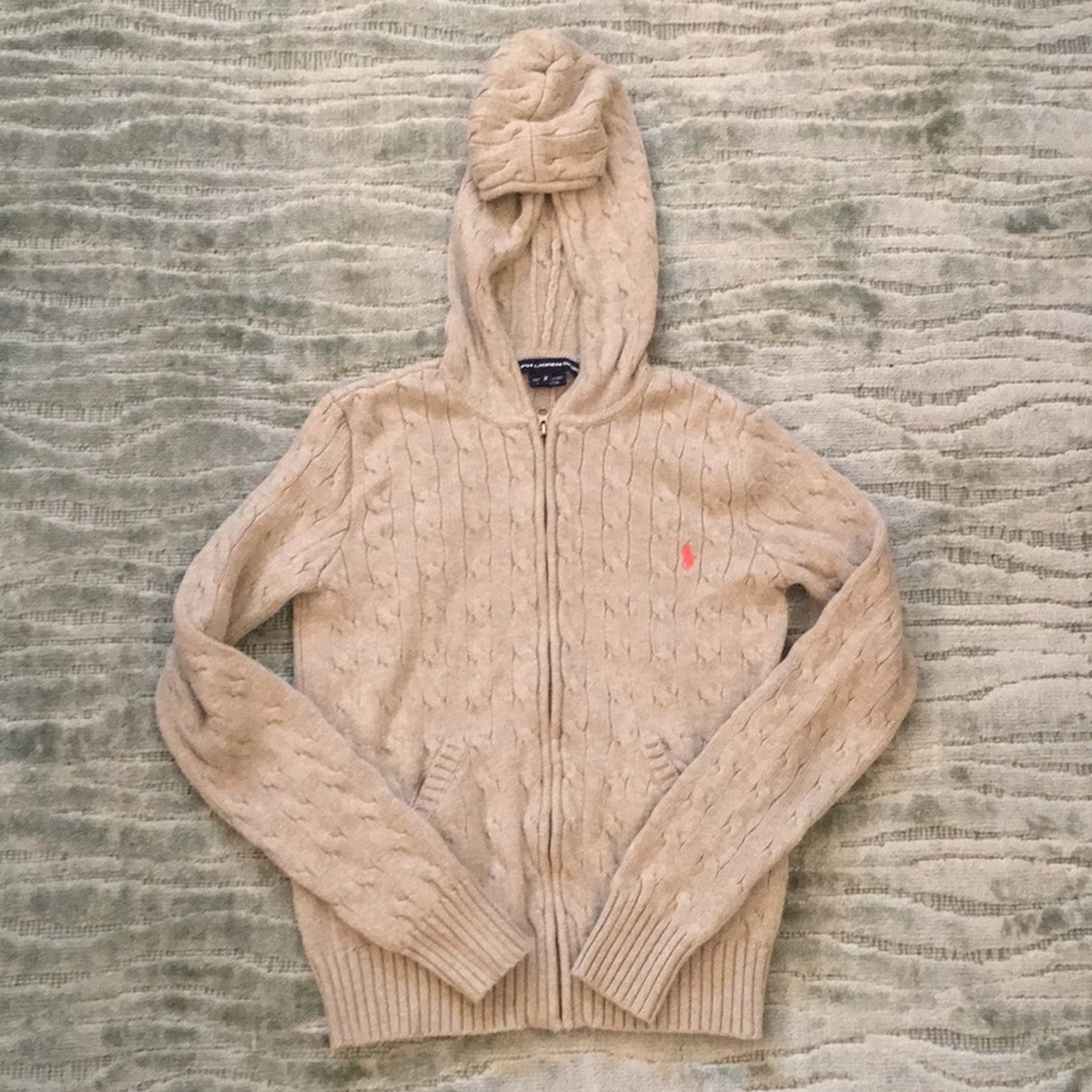 Ralph Lauren Sport Cable Knit Hoodie Sweater